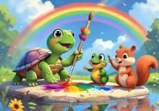 The Painting Turtle and the Rainbow of Wishes