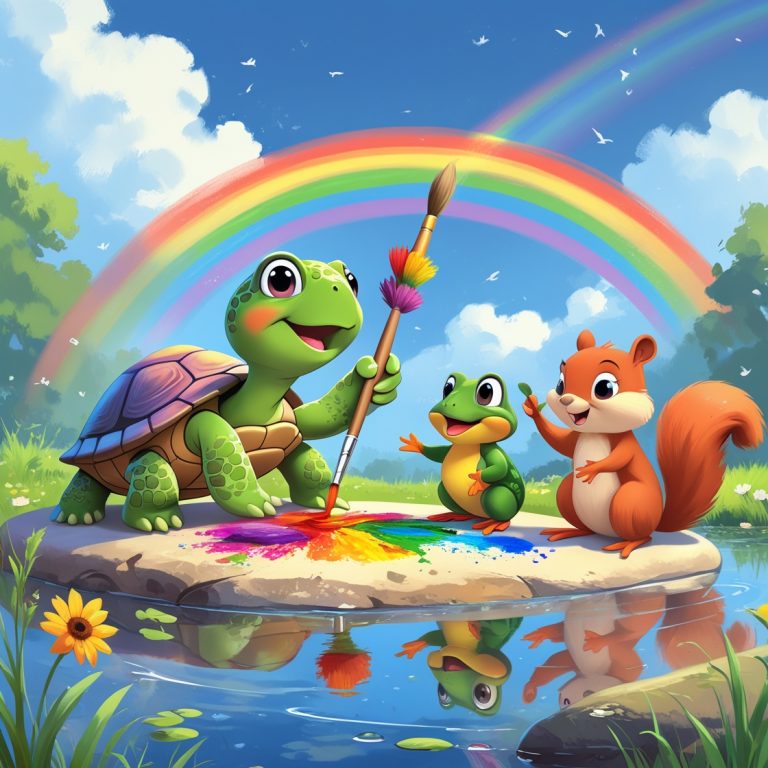 The Painting Turtle and the Rainbow of Wishes