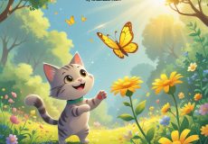 The Adventurous Cat and the Golden Butterfly